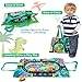HELLOWOOD Dinosaur Toys for Toddlers Age 2-4, Wooden Dinosaur Train Set with Playmat/Storage Bag, Montessori Educational Toys for 2+ Years Old Boys & Girls