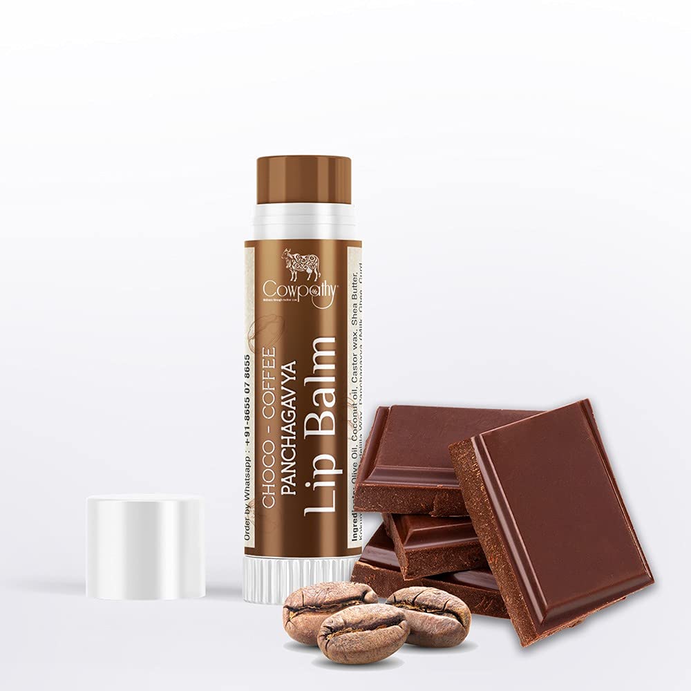 Panchgavya Natural CHOCO COFFEE lip balm Relieves Dry, Chapped Lips, Protection From Sun Damage, Enriched With Vitamin-E Baby soft Lips for men women - Pack of 3-image-2
