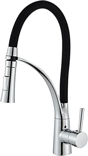 Miniatura 2 de Grifo de cocina de una sola manija de arco alto grifo de fregadero de cocina montado en cubierta agua caliente y fría 2 funciones, grifos de cocina