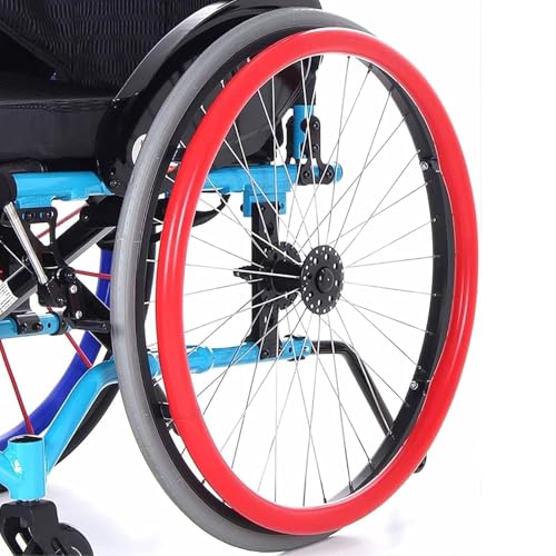 車椅子用ホイールカバー、22/24インチ後輪スポーツ車椅子カバー、滑り止め・耐摩耗性、1組、グリップ力と牽引力を向上,24in,A