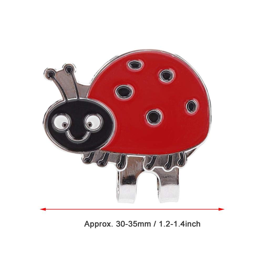 Vbestlife Clip de Sombrero de Golf, Marcador de Pelota de Golf Lindo de Acero Inoxidable con Regalo de Golf Marcador de Bola Magnética para Mujeres Lady Kids