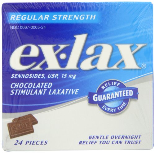 Ex-lax Regular Strength Chocolated 24-Count Boxes (Pack of 3)
