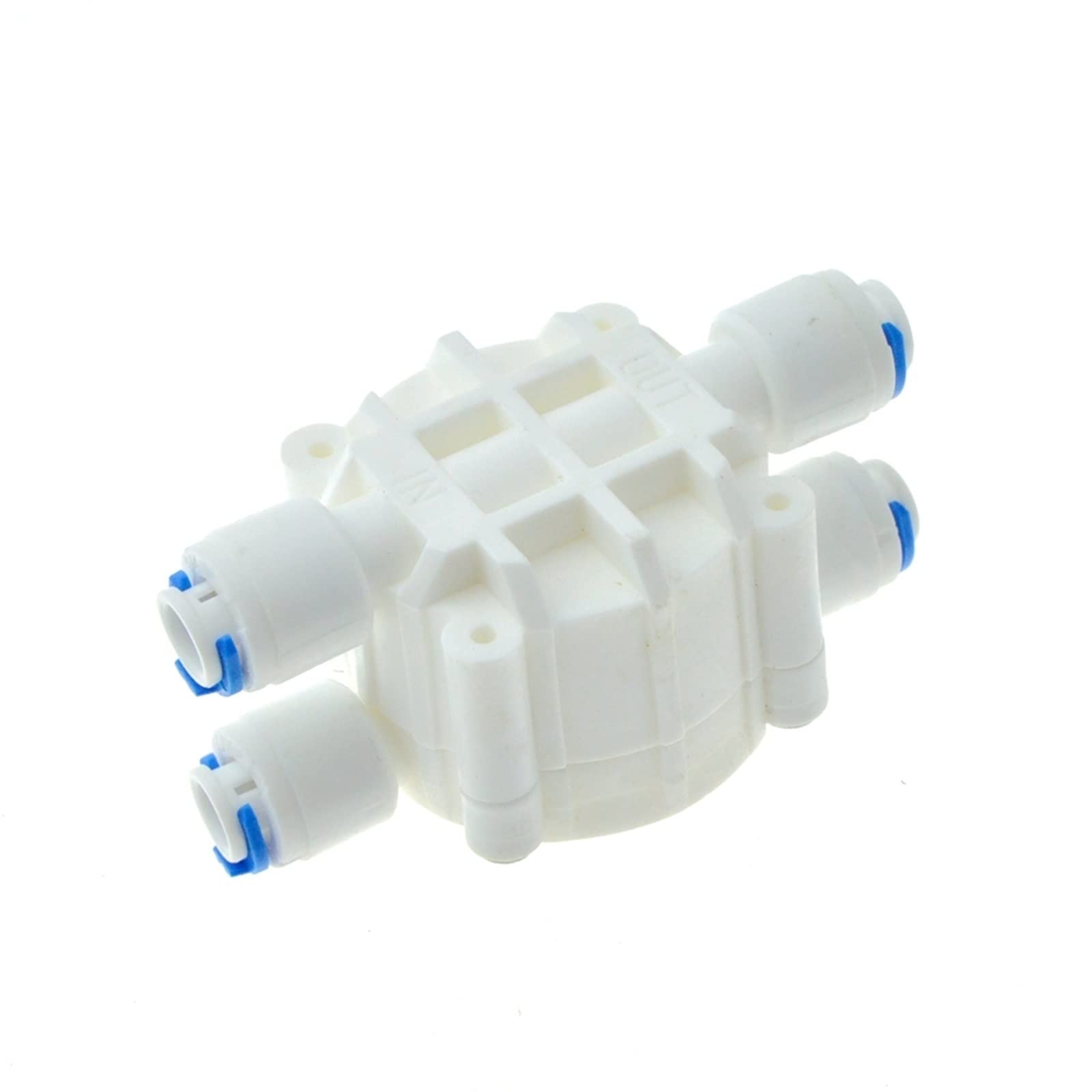 HDPHCRIUN Reverse Osmosis 4 Way Valve 1/4 Quot; OD Hose Quick Connection Diaphragm Fitting For Water Purifier Pure Dispenser 1Pcs