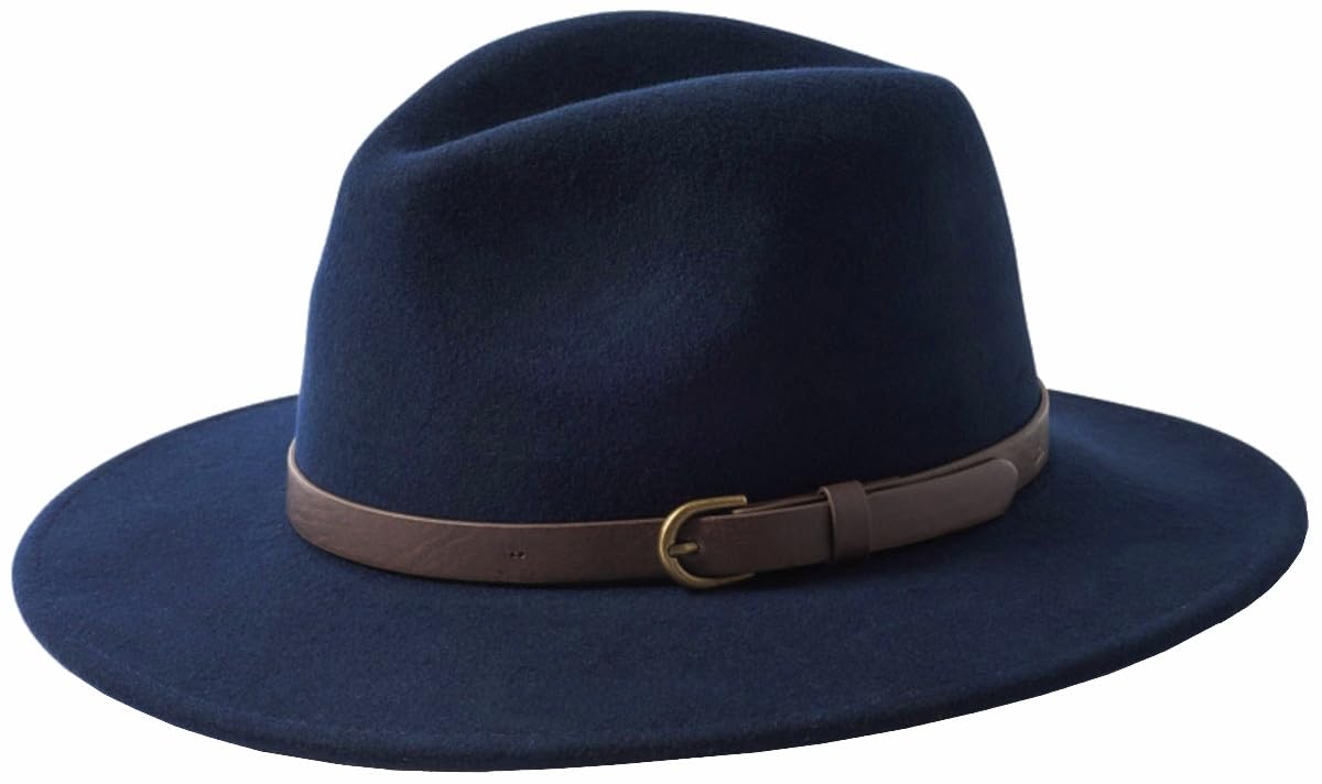 Failsworth Millinery Showerproof Adventurer Fedora - Navy, Large (59cm)