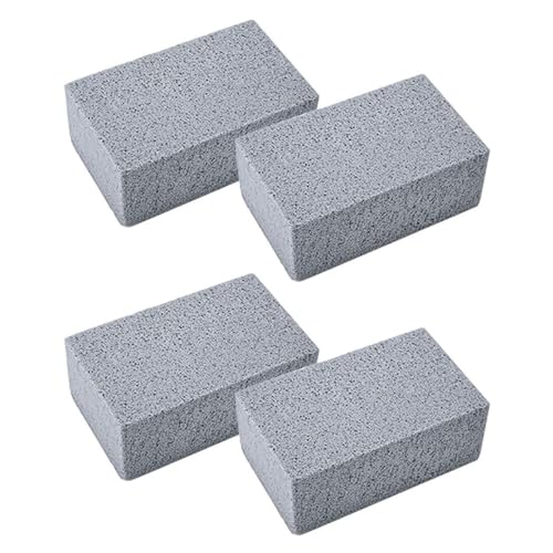 4 Bloques de Parrilla de Piedra Pómez de Limpieza Ecológica, Accesorio de Cocina, Bloque de Limpieza de Piedra para Parrilla, Parrilla Plancha Limpieza Ladrillo Bloque, para Limpiar Barbacoas