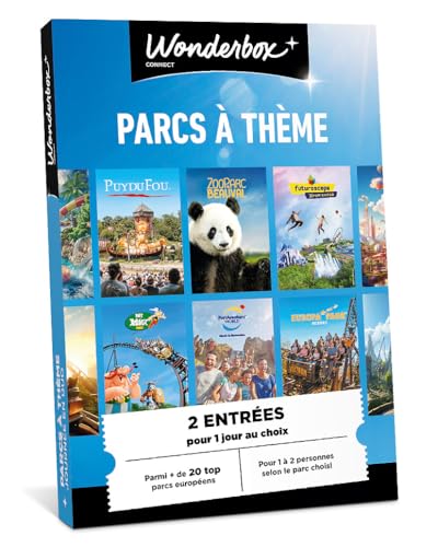 Wonderbox Connect - Coffret Cadeau - Multi Parcs - 2 entrées pour 1 Jour au Choix - À Choisir Parmi 20 Parcs en Europe - Parc à thème - Validité 27 Mois