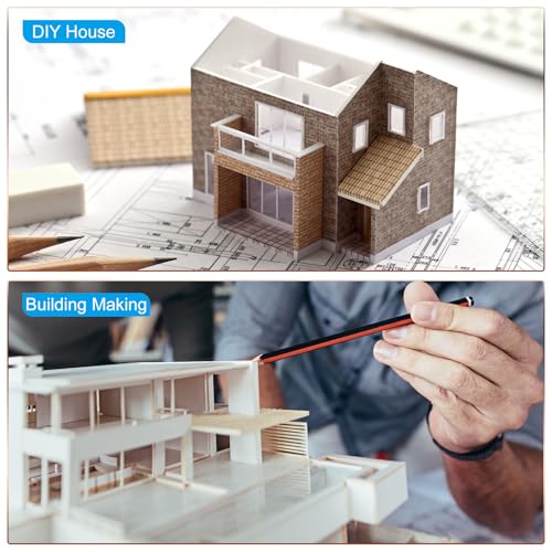 QUARKZMAN ABS Kunststoffstab Rund Massiv Weiß Stab 1mm x 500mm für DIY Modellmaterial, Architekturmodellbau, DIY Sandtisch, Packung mit 10