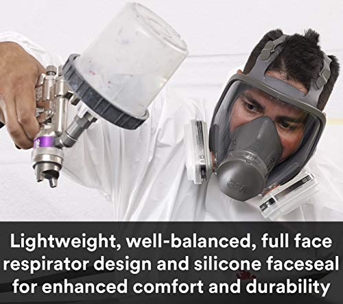 3M Full Facepiece Reusable Respirator 6800, Paint Vapors, Dust, Mold, Chemicals, Medium #TOP1