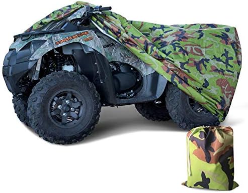Tokept ATV Waterproof Cover, 210D All Weather Protection Quad Bike Cover from Snow, Rain or Sun, Fits up to 86 Inch 4 Wheelers (Camouflage XXL)