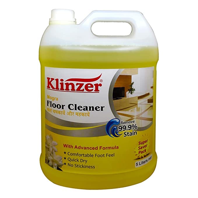 Klinzer Advanced Surface & Floor Cleaner Liquid 5ltr, Mogra Fragrance | Multipurpose Cleaner Non-toxic & Eco-friendly | Ultimate Floor Cleaning Liquid: Powerful Floor & Surface Cleaner | 5 Ltr Refill Pack