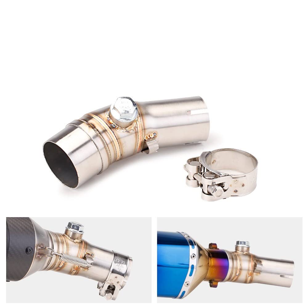Escape Moto Tubo Para KAWASAKI Para ER-6N Silenciador Tubo Escape Motocicleta 51mm Tubo Conexión Tubo Conexión Frontal Tubo Medio Moto Moto Tubo Escape Silenciador