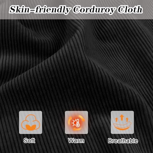 Besroad Mens Slippers Memory Foam House Slippers Adjustable Diabetic Shoes Corduroy Bedroom Slides House Shoes Indoor Outdoor2