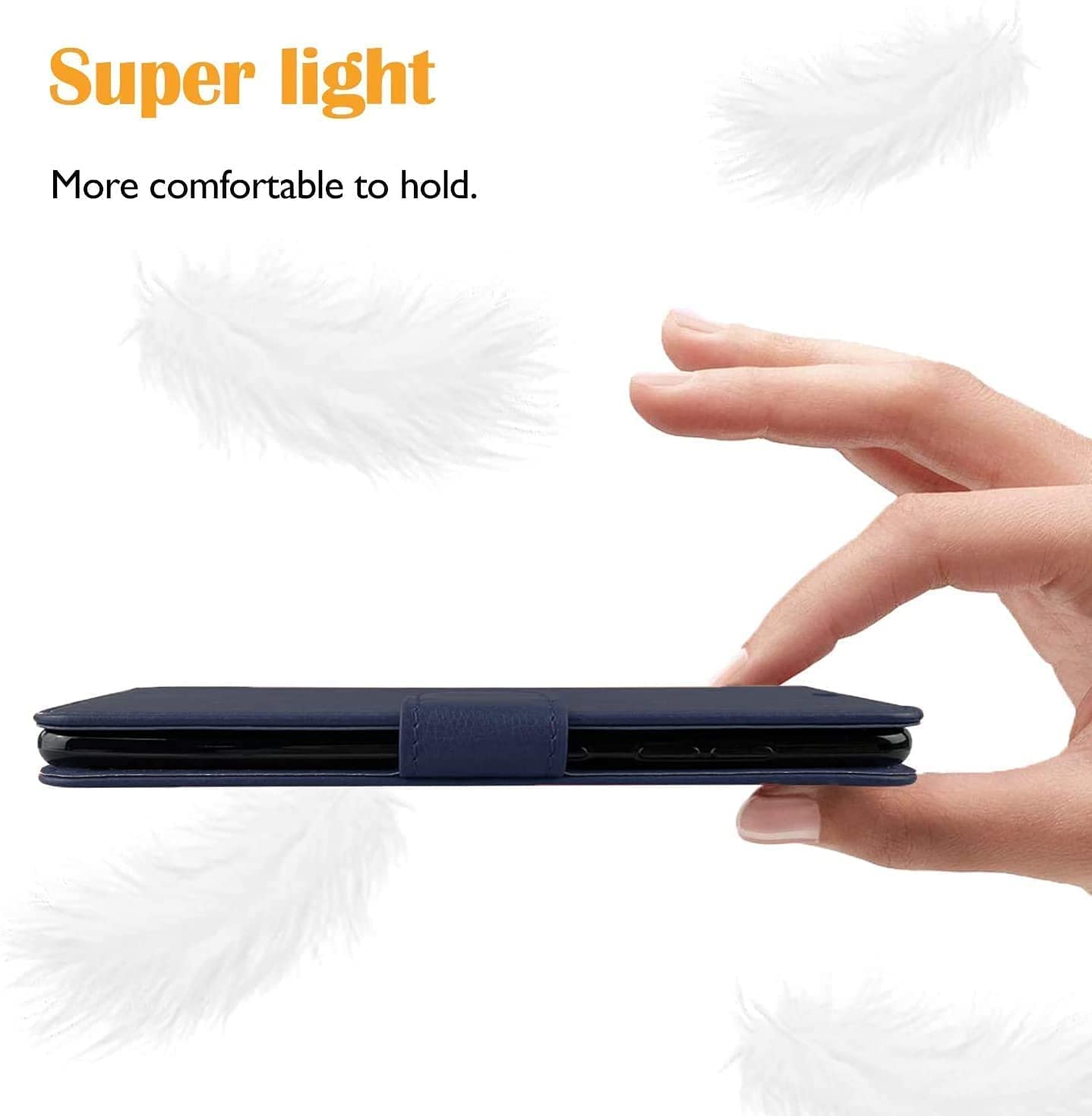 Custodia In Pelle Per Redmi Note 12 Pro 5G – Portafoglio Con Slot Carte, Chiusura Magnetica E Supporto, Blu