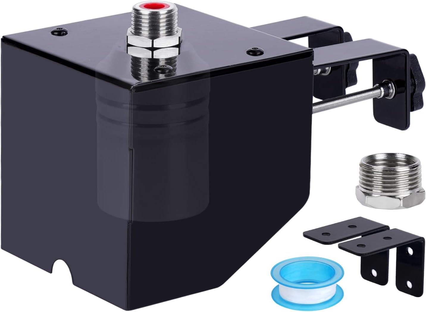 Válvula de flotador de metal de 1/2 pulgadas, interruptor de flotador automático para depósito de agua, válvula de llenado de cisterna, con adaptador de 3/4 pulgadas, para piscina o acuario