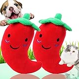 WPCASE Hundespielzeug Quitschend Plüschtier Für Hunde Haustier Quietsche Obst Und Gemüse Spielzeug Plüsch Paprika Aubergine Mais Rettich Spielzeug Geeignet Für Kleine Hunde 2