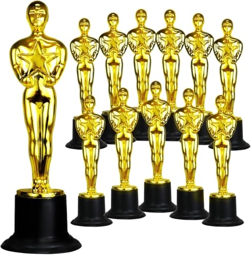 giftexpress 12-pack 634 gold award trophy award statues statues trophies for award ceremony appreciation gift pack of 12