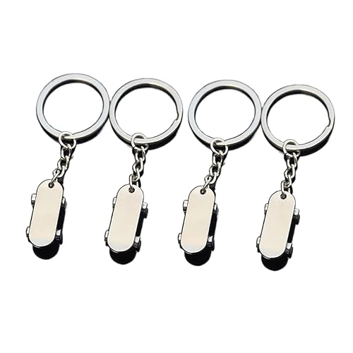 Leadigol 4PCS Metal Scooter Keychain,Skateboard KeyRing Key Holder Scooter Pendant