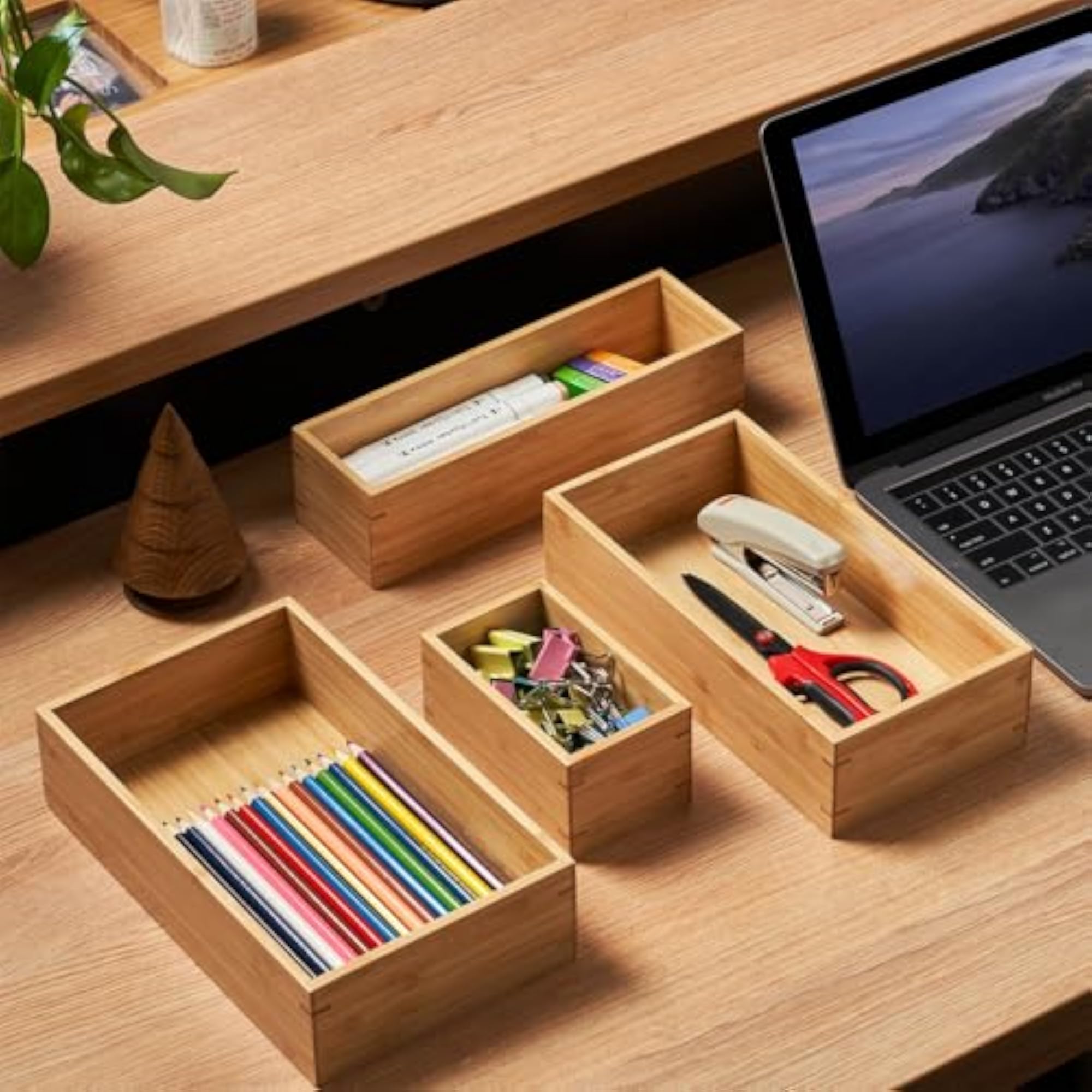 Bamboo Kitchen Utensils Organizer and Drawer Divider