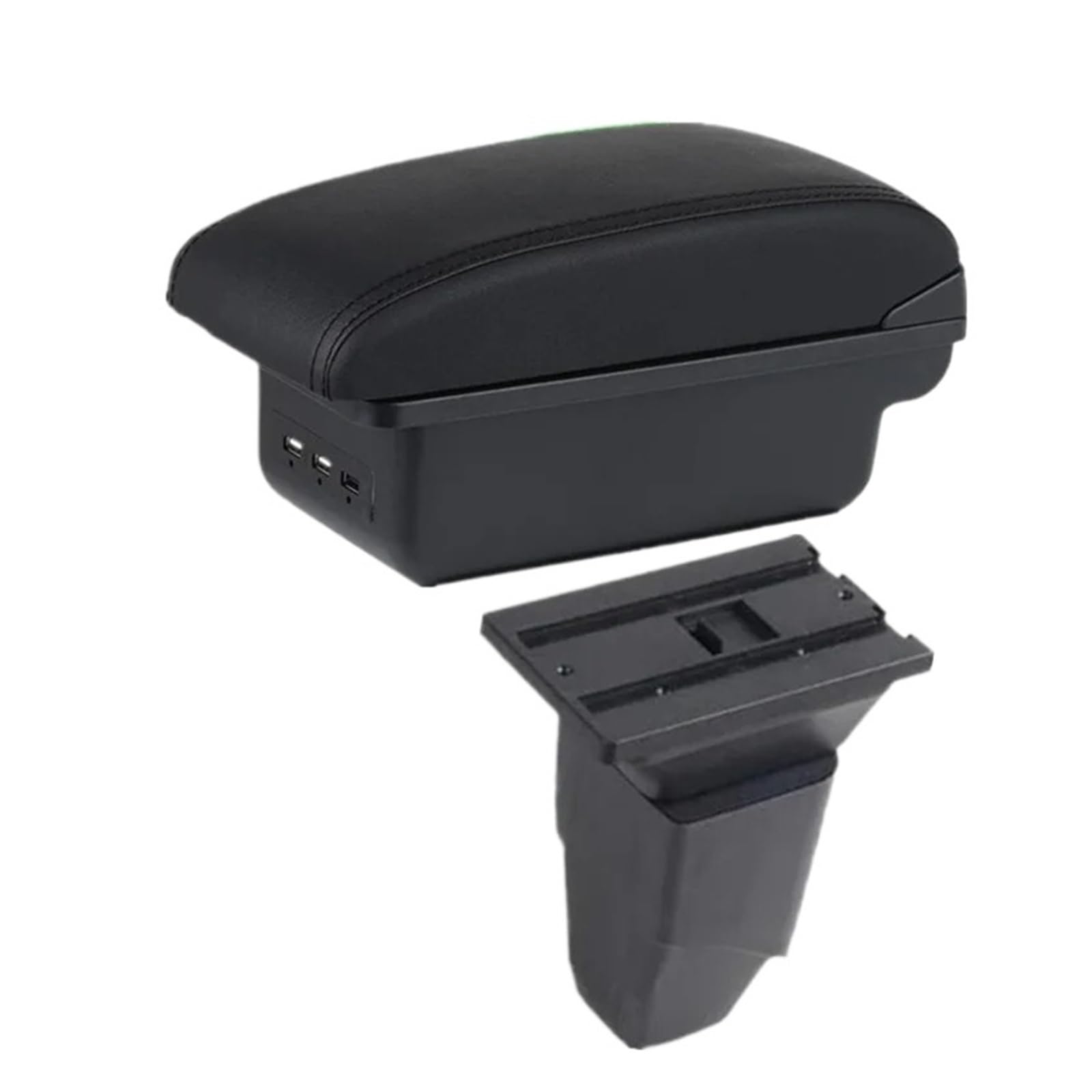 Ecbugat B1 Black Line 3Usb For Peugeot 206 Armrest Car Box Dedicated Retrofit Parts Storage With Usb Interior Accessories Car Armrest Box(B1 Black Line 3Usb)