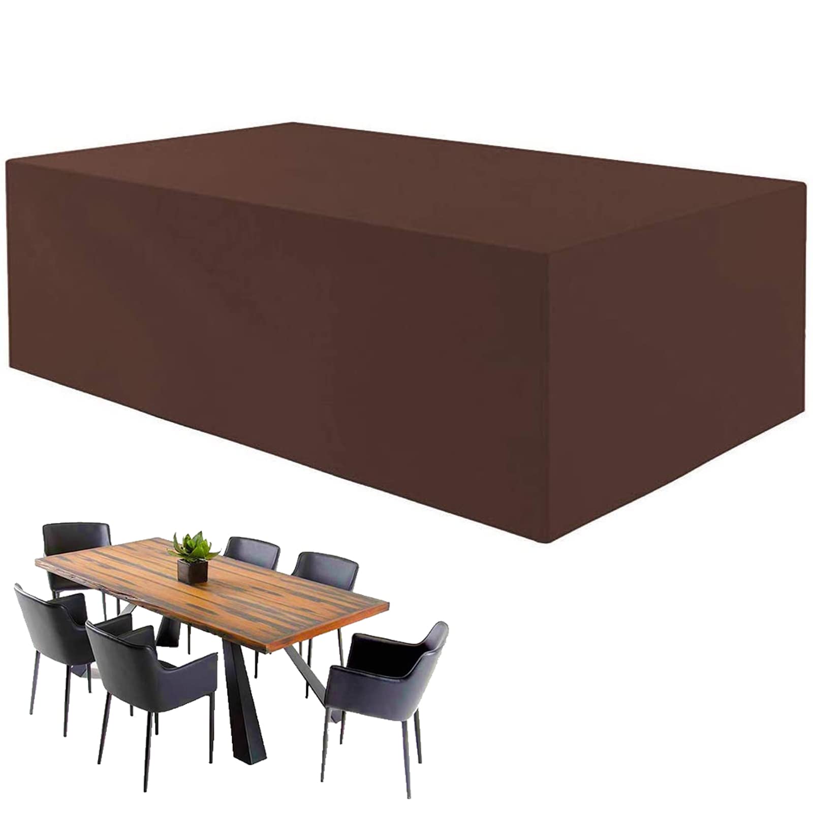 Copertura per mobili da giardino, impermeabile, 160 x 160 x 80 cm, quadrata, in tessuto Oxford resistente, per mobili da giardino, antipolvere, protezione solare, forma rettangolare