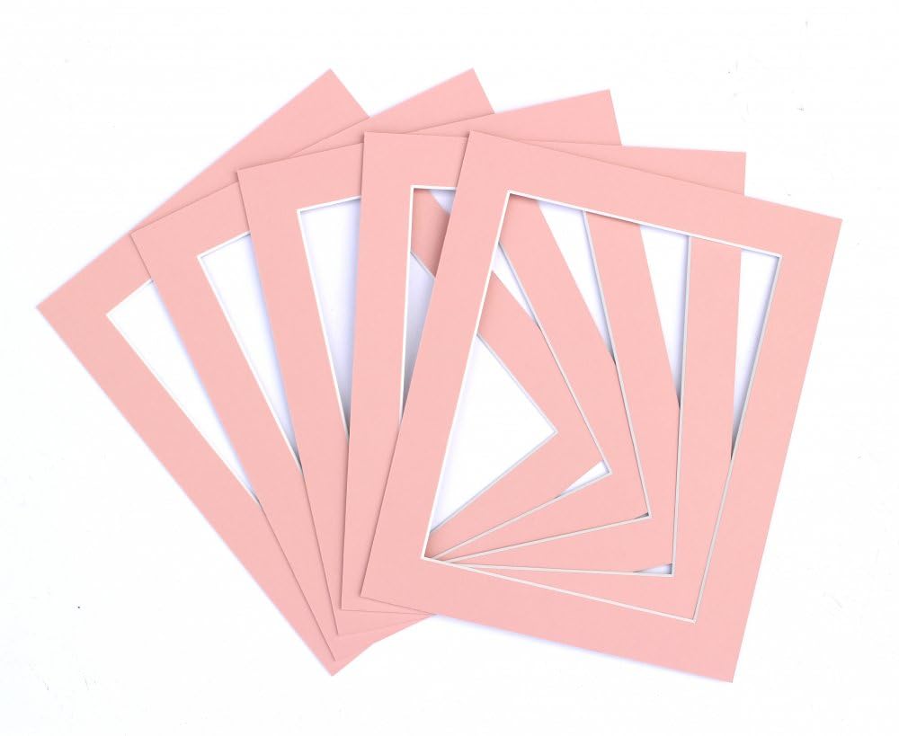 Frame Company Pack of 3 Pink Mounts 14x11 for 12x8 inch *Choice of Colours*