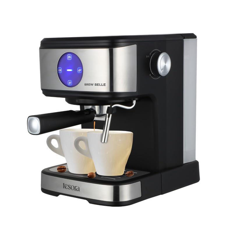Espresso coffee maker,Coffee machine,20 Bars,Frother wand for espresso, cappuccino,Adjustable milk frothing Steam,1.5 Liter tank, Digital touch display,2 Year Warranty