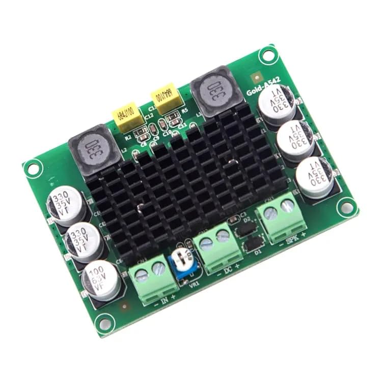 Image of Gold A542 TPA3116 100W Mono Audio Amplifier Board - High-Power Class D Amp Module - DC 5V-24V Input - Compact & Efficient for DIY Speakers, Home Audio, Subwoofer & Car Amplification
