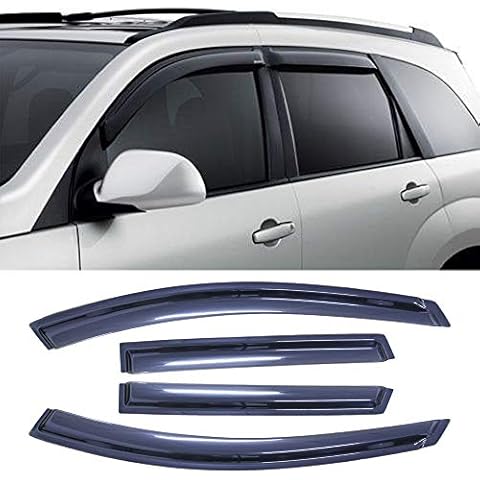 VIOJI 4pcs Compatible with 2009-2013 Rogue & 2014-2015 Rogue Select Sun Rain Guard Vent Shade Side Window Wind Deflectors Window Visors Cover