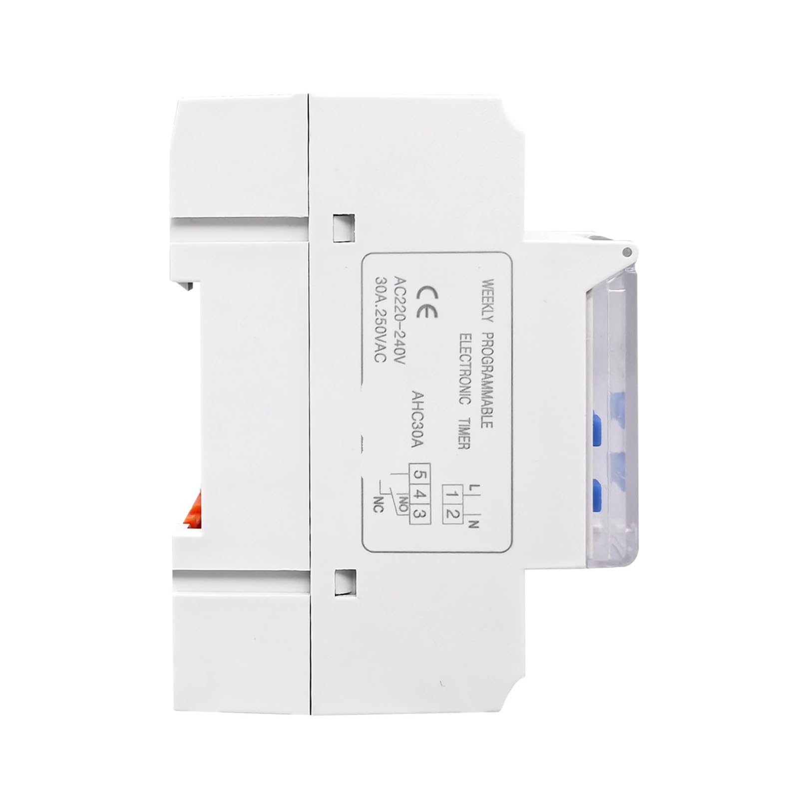 Temporizador de relé Digital programable semanal monofásico de 1 NO y 1 NC for Carril DIN, 7 días, CA 220 V, 230 V, 12 V, 24 V, 48 V, 16 A(24V AC DC)