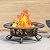 OutVue 36 Inch Fire Pit with 2 Grills, Wood Burning Fire Pits for Outside with Lid & Poker, BBQ& Outdoor Firepit & Round Metal Table 3 in 1 for Patio, Picnic, Party