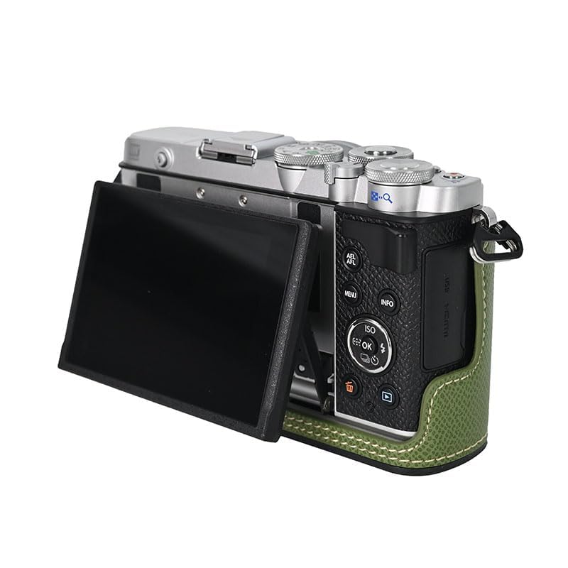Amazon | BMAOLLONGB E-P7ケース、ハンドメイドPUレザーハーフカメラ