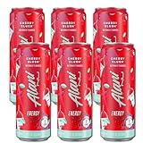 New Alani Energy Drink, Cherry Slush Flavor, Sugar-Free, 12 fl oz Low-Calorie Energy Boost (Pack of 6)