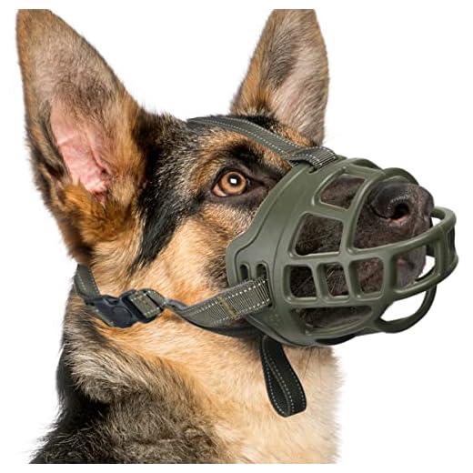 Dog Muzzle, Basket Muzzle for Small Medium Large Dogs, Soft Cage Muzzle for Biting Chewing, Allow Drinking Panting, Muzzle for German Shepherd Pitbull Rottweiler