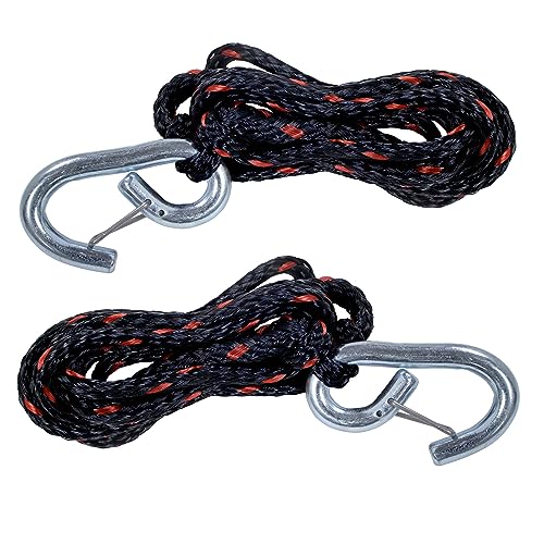 Extreme Max 3006.6803 PWC 9' Dock Line with Zinc-Plated Snap Hook - Value 2-Pack, red,black - Image 2