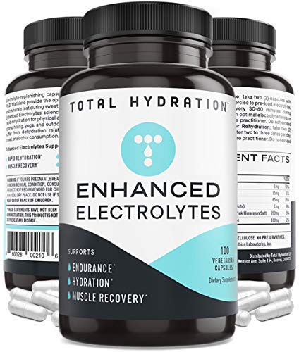 Total Hydration Electrolyte Capsules (100Ct) Low Carb Natural Replacement Rehydration Salts With Magnesium, Zinc, Calcium, Sodium, Support For Keto, Electrolyte Salts #TOP1