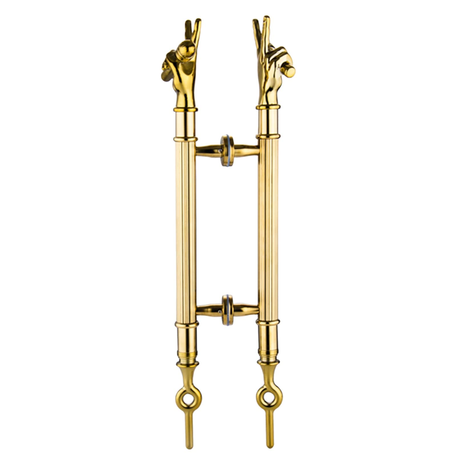 Gold Stainless Steel Two Sides Glass Shed Door Pull Brushed Handles,Bar Barn Door Large Entry Door Handle 31In/47In/59In, Wood Door Handle With Fittings(,150Cm/59In)