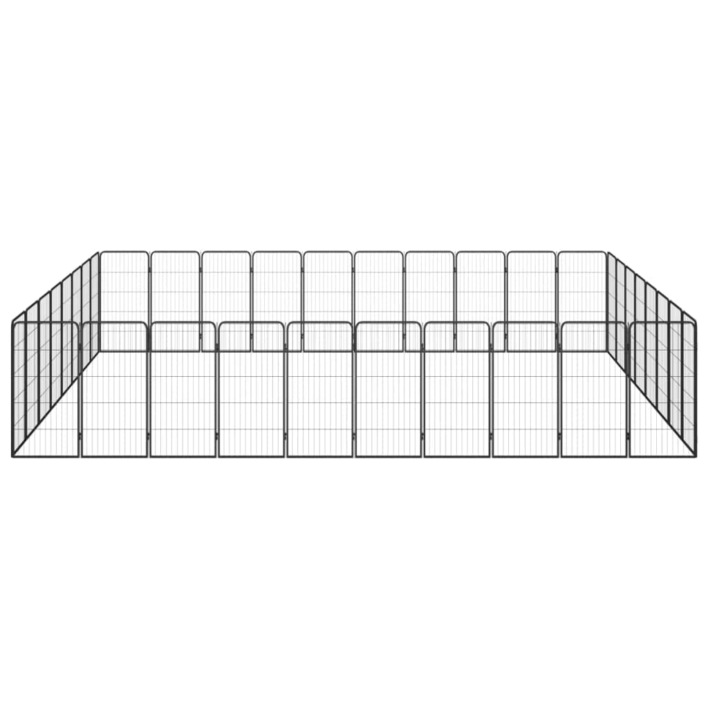 Aisifx 36-Panel Dog Playpen Black 19.7