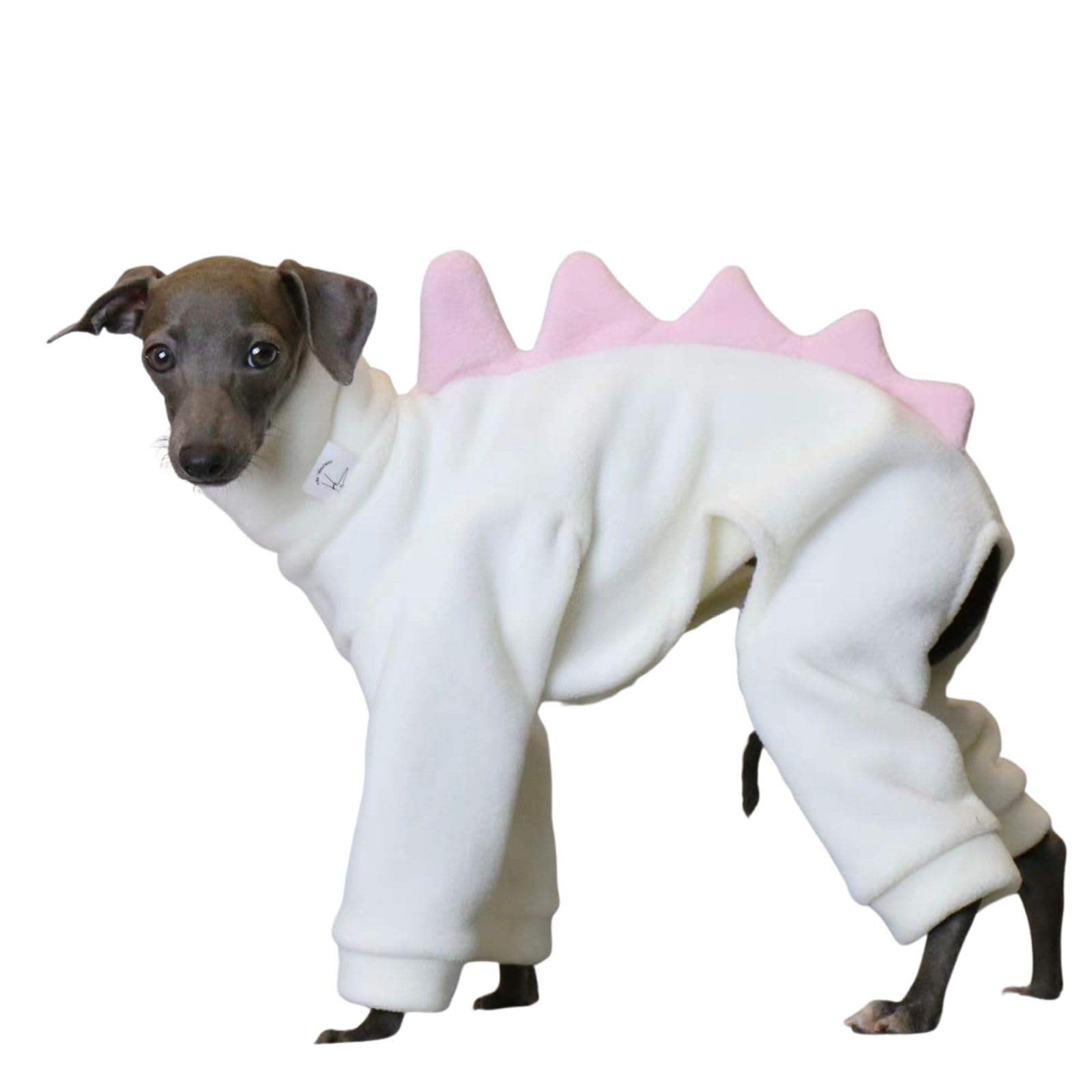 Blue Dream Island Greyhound Fleece Dinosaur Costumes Onesie_S(White)