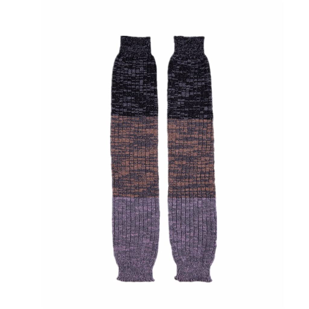 Sobre la rodilla Puños de bota de punto para mujer Calentadores de piernas Calentadores de piernas para niñas Cubierta de pie de punto Otoño Invierno Calentadores de piernas Calcetines (Color : A, S
