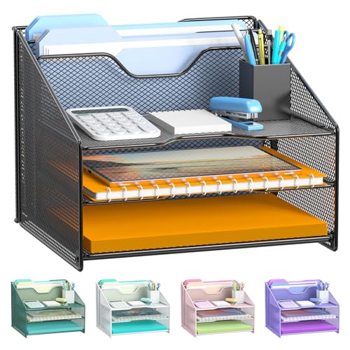 Samstar Mesh Desk File Organizer Letter Tray