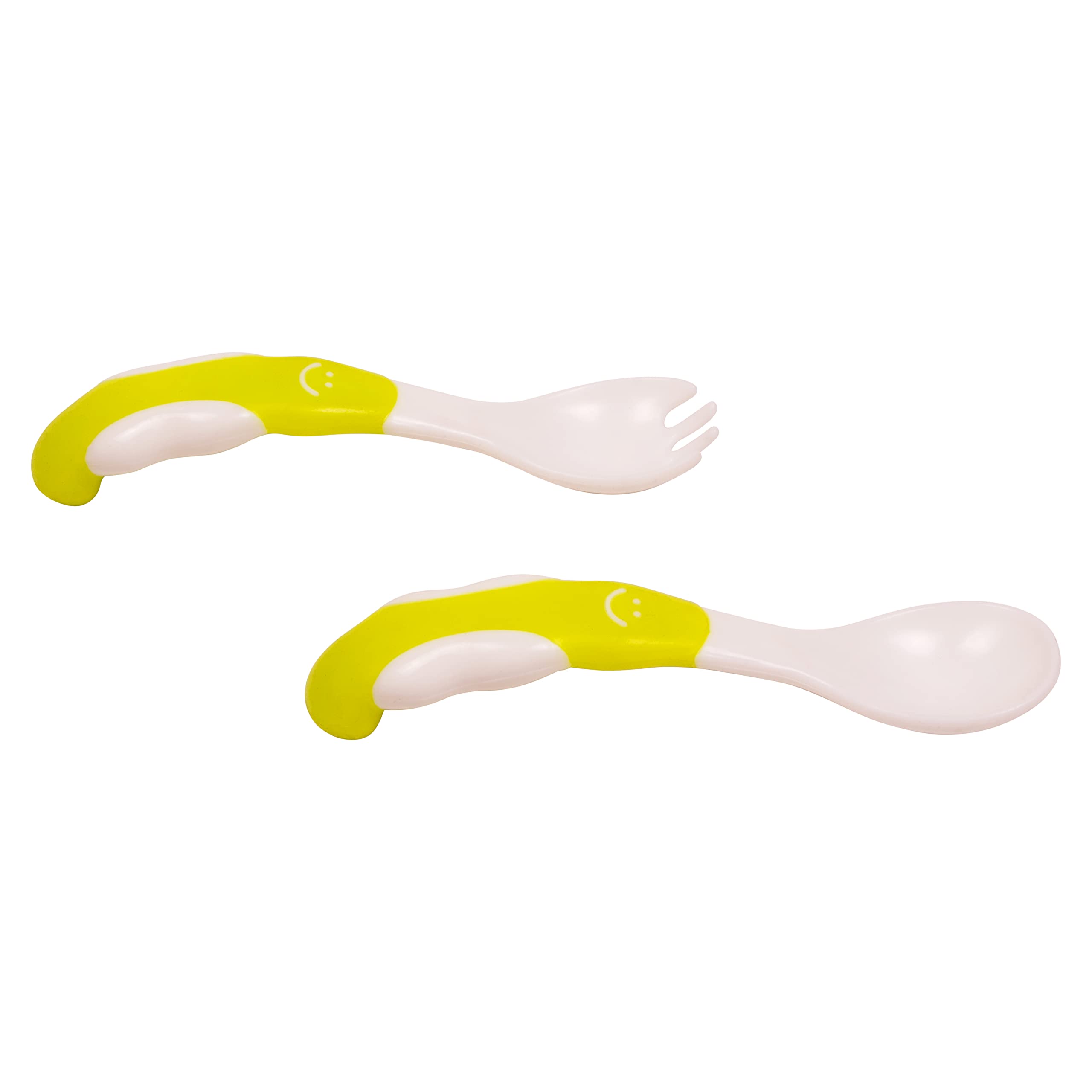 WEOM Toddler Spoon and Fork with Travel case, Baby Spoon and Fork Set for self-Feeding for Kid Children Toddlers (Spoonset Green) 2