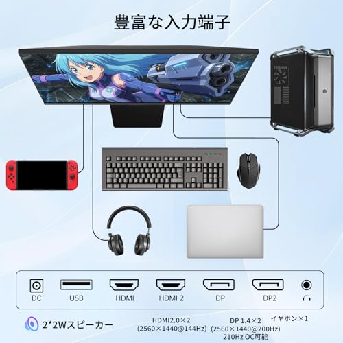 KEY TO COMBAT - KEY TO COMBAT 27インチゲーミングモニター WQHD KTC