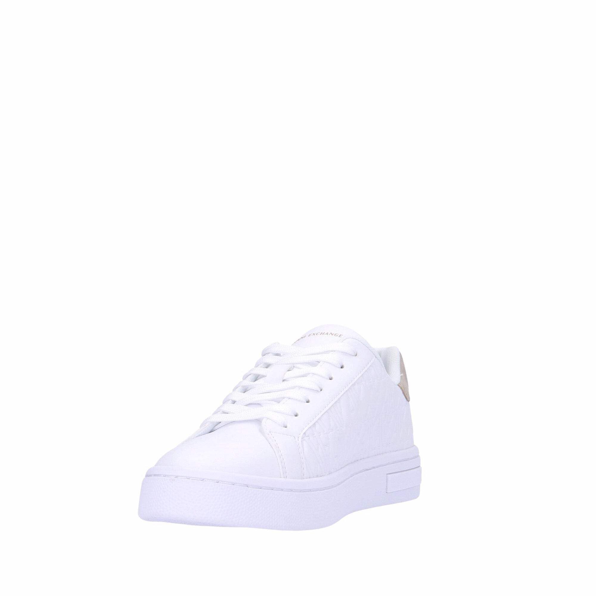 Armani Exchange Xdx165 Sneakers Con Lacci In Ecopelle Donna T782 OP.WHITE+PALE GOLD 37