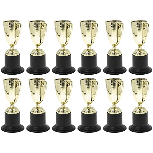 Sosoport Gold Award Trophy Cups Competições Plásticas Vencedas Prêmios 12Pcs Torneios Esportivos de