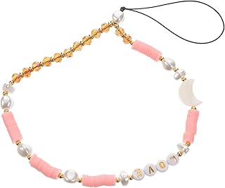 TIDTALEO Correias Para Telefone Celular Cordão Para Telefone Celular Cordão Rosa Cordão Branco Saia Branca Cordão Para Telefone Charme Charme Para Telefone Correntes E Amuletos Para