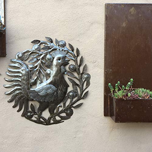 Kitchen-Wall-Metal-Decor-Rooster-Farm-House-Indoor-Outdoor-Display-Handmade-in-Haiti-from-Recycled-Steel-Barrels-155-x-1575-Inches Kitchen Wall Metal Decor Rooster Farm House Indoor Outdoor Display Handmade in Haiti from Recycled Steel Barrels 155 x 1575 Inches
