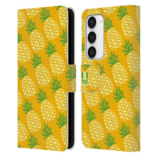 Étui portefeuille Galaxy S23 Head Case Designs motif ananas en cuir