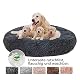 Hundebett Donut für große Hunde Flauschiges, waschbares Haustierbett