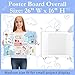 3Pcs 26 x 16 inches Black Trifold Poster Board Bundled with 12Pcs 26 x 16 Inches White Trifold Poster Board for Science Fair School Projects, Exhibitions, and Business