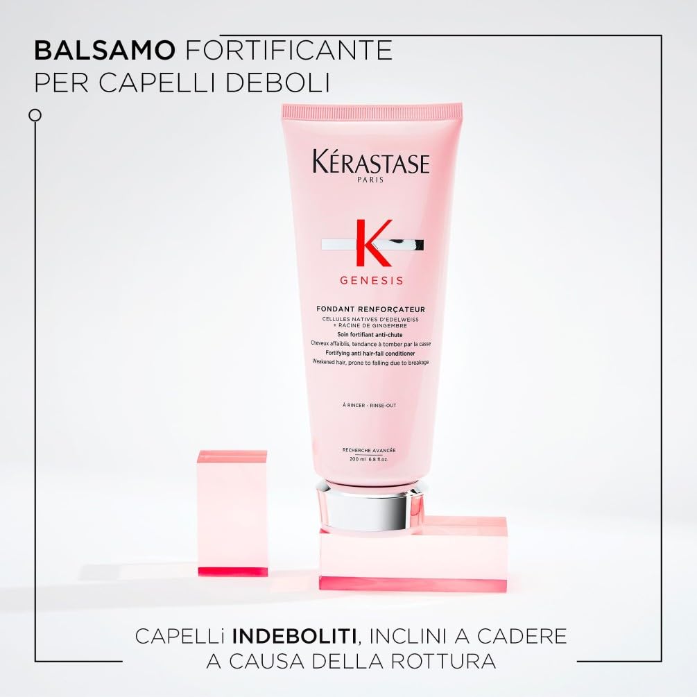 Kérastase, Genesis, Balsamo Fortificante Anti-Caduta, Per Capelli Indeboliti & con Tendenza a Caduta e Rottura, Fondant Reinforcateur, 200 ml